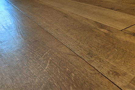 Example of hardwood floor that has been fumed