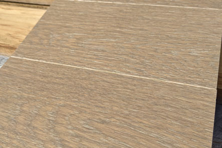 Harwood flooring sample with wirebrushed finish